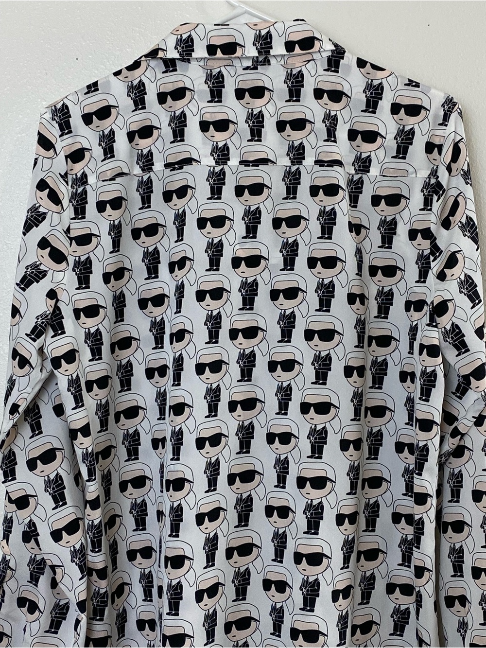 SOLD Karl Lagerfeld Paris All Over Print Blouse - Picture 9 of 15